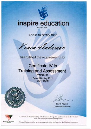 Karen Cert IV Training & Assessment